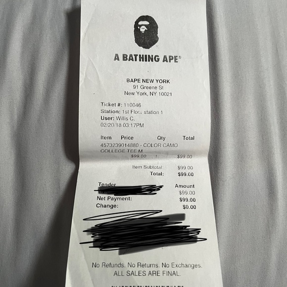 White Men’s Bape T-shirt - Picture 4 of 4